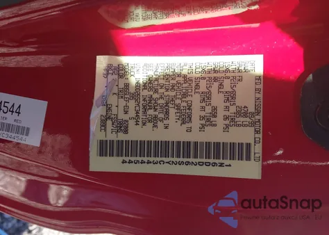 2000 Nissan Frontier Xe z USA, uszkodzony, nr VIN 1N6DD26S2YC344544